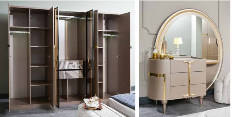 Armadio guardaroba Armadio di lusso Camera da letto Mobili Stile italiano Armadi di legno