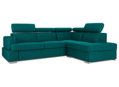 Divano angolare L-forma con funzione letto in tessuto design moderno