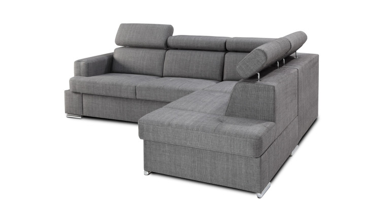 Divano angolare L-forma con funzione letto in tessuto design moderno