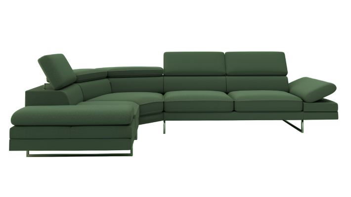 Divano angolare a forma di L Design divani poltrona tessile moderno set angolare nuovo
