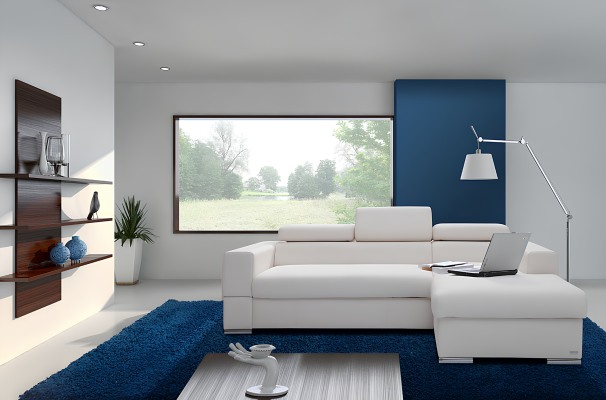 Divano angolare a forma di L Design moderno in tessuto con funzione letto e contenitore