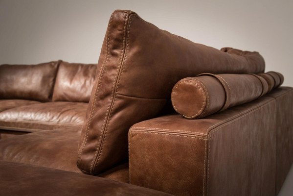 Divano angolare moderno set divano design imbottito 100% pelle paesaggio abitativo
