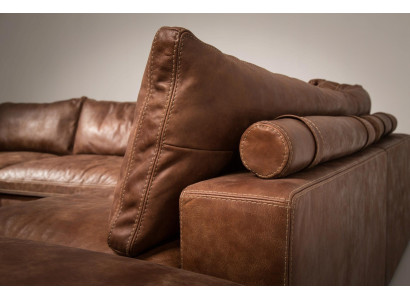 Divano angolare moderno set divano design imbottito 100% pelle paesaggio abitativo