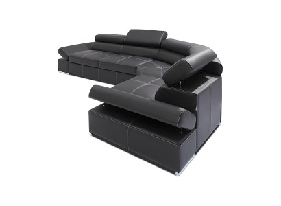 Divano angolare moderno divano angolare set design poltrona paesaggio abitativo 100% pelle