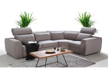 Divano angolare in tessuto a forma di L design moderno