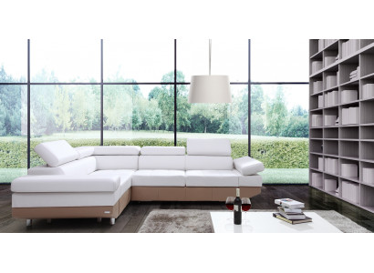 Divano angolare moderno paesaggio abitativo divano angolare set design imbottito 100% pelle