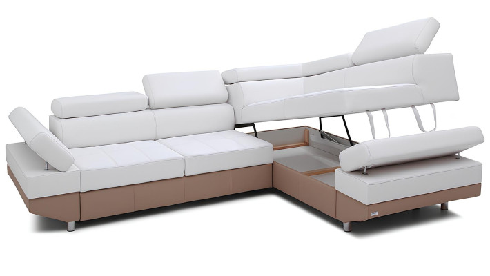 Divano angolare moderno paesaggio abitativo divano angolare set design imbottito 100% pelle