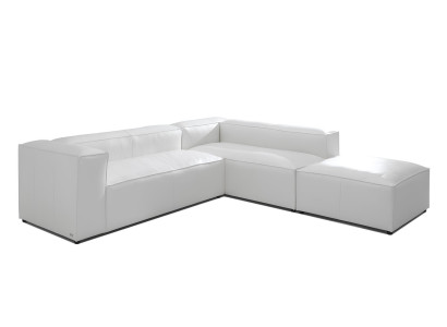XXL divano angolare divano 100% ITALIA PELLE divano poltrona design set divani