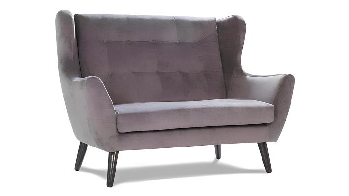 Divano 3+1 posti Design Moderno Grigio Tessuto Nuovo