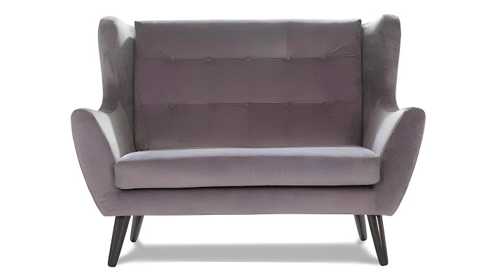 Divano 3+1 posti Design Moderno Grigio Tessuto Nuovo
