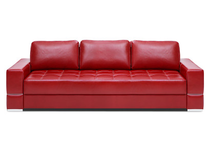 Divano 3 posti con funzione letto design moderno in pelle 100% italiana