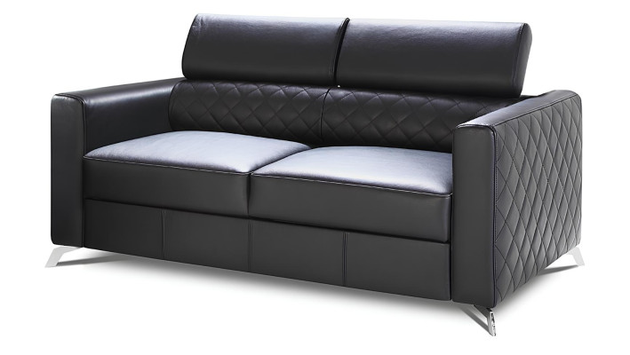 Divano 2 posti design moderno in pelle 100% italiana classica