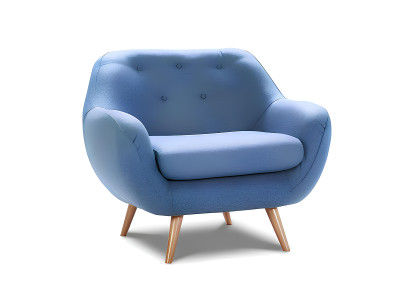 Poltrona design moderna in tessuto 1 posto verde per TV