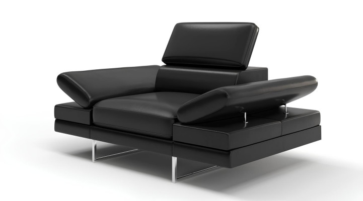 Poltrona Design Sedia Imbottita Relex Lounge Televisione Pelle Club Salotto 1 Posto
