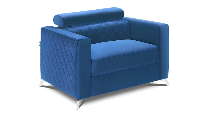 Poltrona design imbottita relax tessuto pelle lounge singolo club nuovo