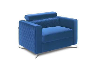 Poltrona design imbottita relax tessuto pelle lounge singolo club nuovo