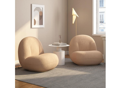 Poltrona in tessuto relax design divano lounge seduta bianca mobili singolo