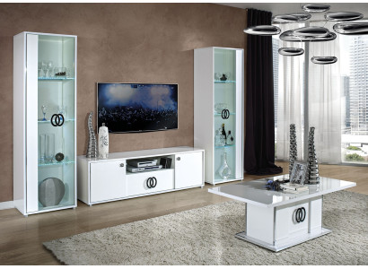 Vetrina armadio 1 porta design mobili soggiorno bianco Italia