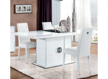 Tavolo da pranzo bianco per sala da pranzo soggiorno design legno mobili italiani