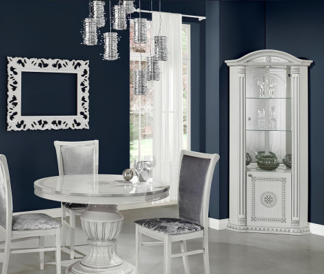 Vetrina angolare Vetrina Credenza Angolo Vetrine Lusso Vetro Armadio Armadietto Legno Design