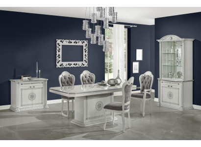 Set di lusso per sala da pranzo tavolo sedie XXL tavoli sedie legno design 5 pezzi