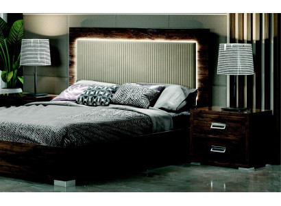 Set di letti con comodini da camera da letto, struttura del letto, 3 pezzi