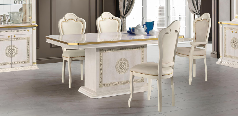 Set di 5 sedie da pranzo moderne in legno