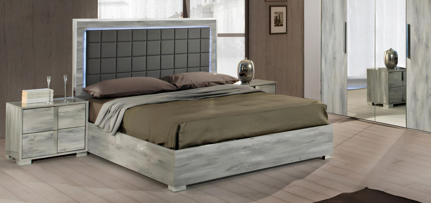 Set camera da letto letto comodino lusso legno imbottito letti comodini nuovo 3 pezzi.