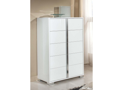 Lusso cassettiera alta armadio mobili legno bianco Italia