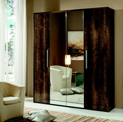 Armadio design mobili legno lusso specchio camera da letto armadi nuovo
