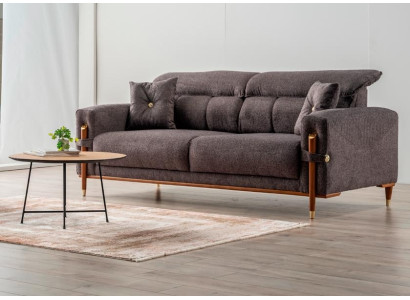 Elegante set di divani 3+3+1 paesaggio abitativo multifunzionale taupe