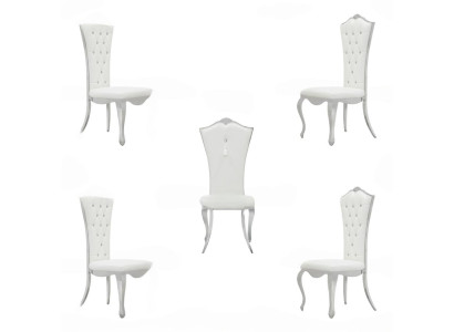 Design sedia lusso poltrona imbottita 4x sedie soggiorno sala da pranzo