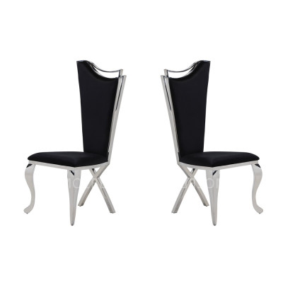 Design sedia set di 4 poltrone lusso tessuto nuovo sala da pranzo