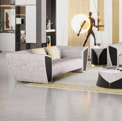 Moderno set divano 3+2+1 posti seduta divano lussuoso poltrone in velluto.