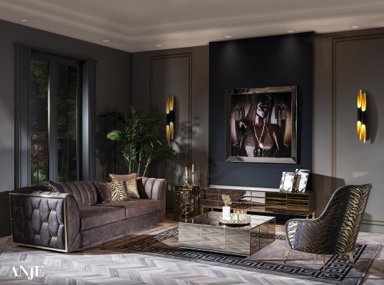 Lussuoso set di divani RTV supporto TV divano a tre posti poltrona divani moderni nuovo