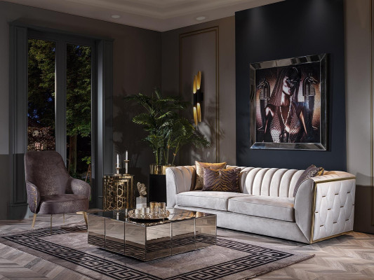 Poltrona moderna in acciaio inox Comfort singolo mobili da soggiorno