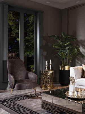 Poltrona moderna in acciaio inox Comfort singolo mobili da soggiorno