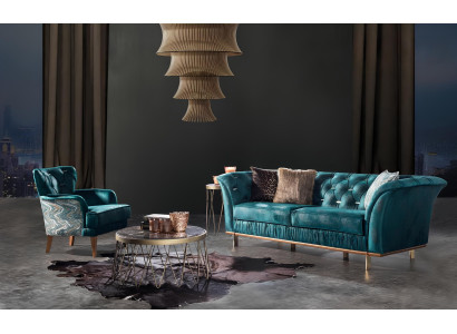Divano moderno di lusso color turchese per soggiorno