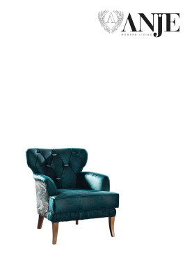 Poltrona di lusso design per soggiorno, poltrona singola, mobili imbottiti, nuova