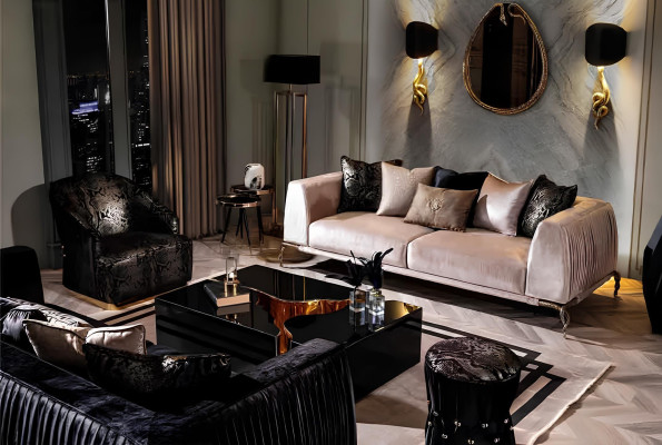 Sgabello in acciaio inox nero mobili da soggiorno arredamento elegante