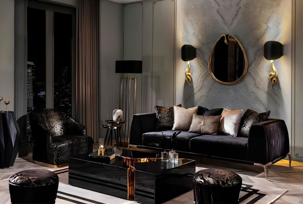 Sgabello in acciaio inox nero mobili da soggiorno arredamento elegante