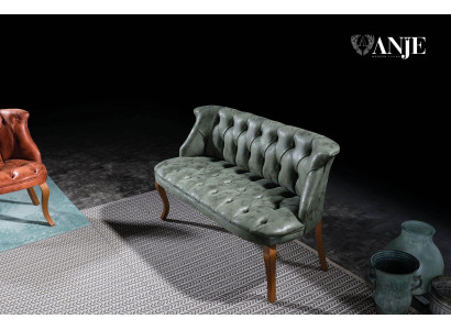 Moderno divano Chesterfield in ecopelle, mobili, divano a due posti, poltrona in stile