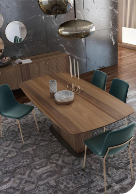 Moderno set da pranzo mobili di lusso tavolo da pranzo sedie credenza