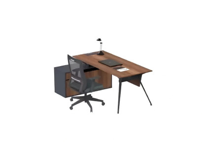 Scrivania ufficio set tavolo arredamento moderno marrone nuovo