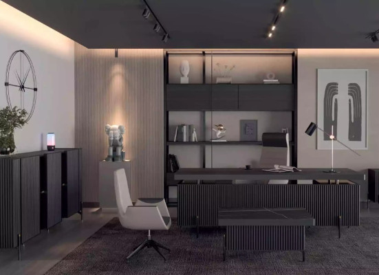 Mobili da ufficio di design scrivania sideboard mobili neri per ufficio
