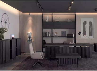 Mobili da ufficio di design scrivania sideboard mobili neri per ufficio