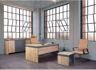 Elegante cassettiera per ufficio con cassetti in legno