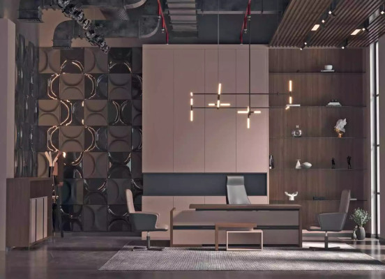 Scrivania di lusso in legno tavoli ufficio tavolo marrone arredamento designer nuovo