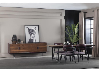 Poltrona di lusso imbottita, sedie da designer loft, grigio, sedia da cucina in pelle