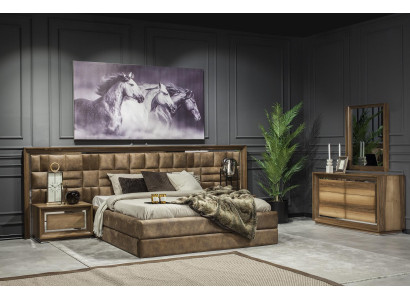 Set camera da letto completo armadio comodini letto 5 pezzi.